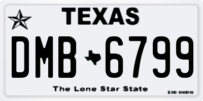 TX license plate DMB6799