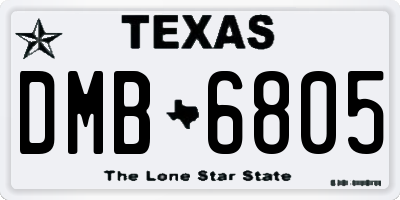 TX license plate DMB6805