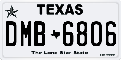 TX license plate DMB6806