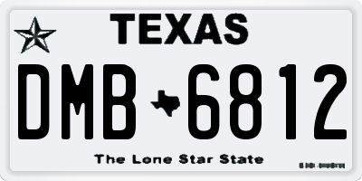 TX license plate DMB6812