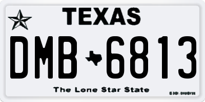 TX license plate DMB6813