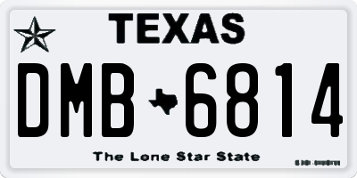 TX license plate DMB6814