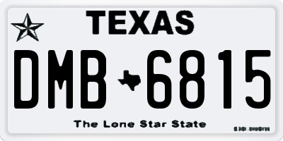 TX license plate DMB6815