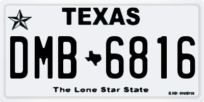 TX license plate DMB6816