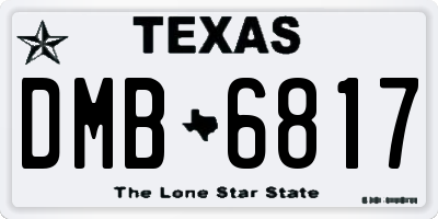 TX license plate DMB6817