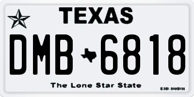 TX license plate DMB6818