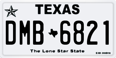 TX license plate DMB6821