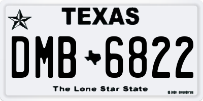 TX license plate DMB6822