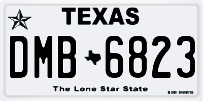 TX license plate DMB6823