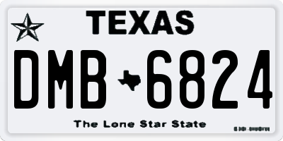 TX license plate DMB6824