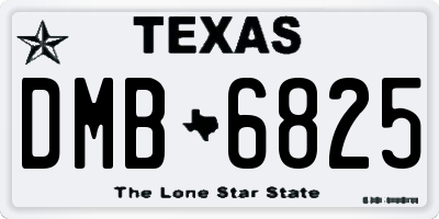 TX license plate DMB6825