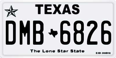 TX license plate DMB6826