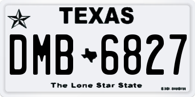 TX license plate DMB6827