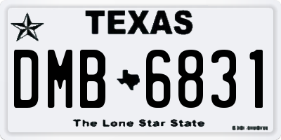 TX license plate DMB6831