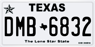 TX license plate DMB6832