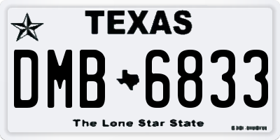 TX license plate DMB6833