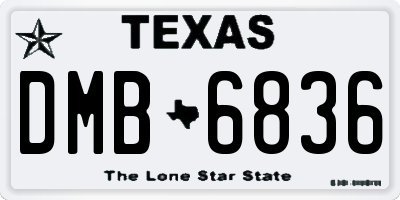 TX license plate DMB6836