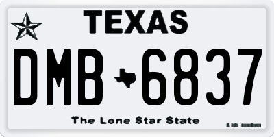 TX license plate DMB6837