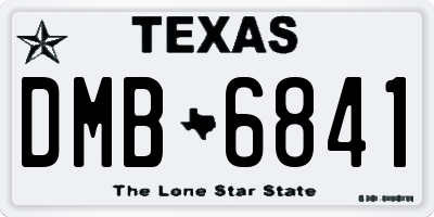 TX license plate DMB6841