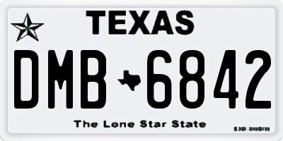 TX license plate DMB6842