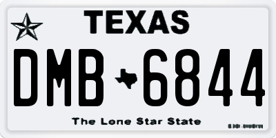 TX license plate DMB6844