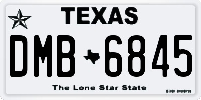 TX license plate DMB6845