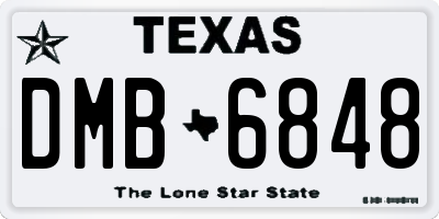 TX license plate DMB6848