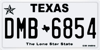 TX license plate DMB6854