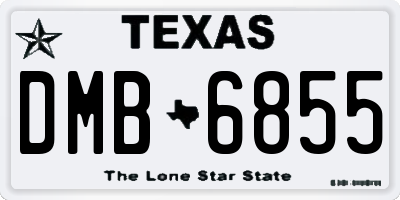 TX license plate DMB6855