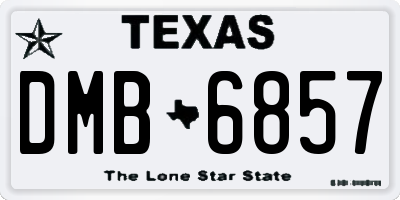 TX license plate DMB6857