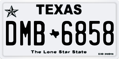 TX license plate DMB6858