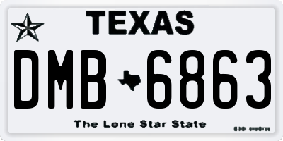 TX license plate DMB6863