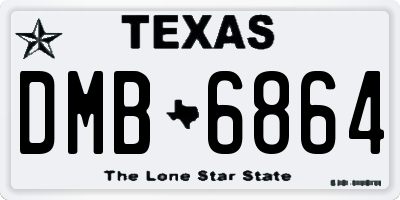 TX license plate DMB6864