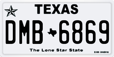 TX license plate DMB6869