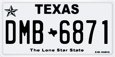 TX license plate DMB6871