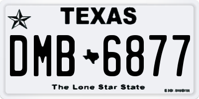 TX license plate DMB6877