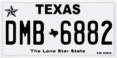 TX license plate DMB6882