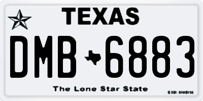 TX license plate DMB6883