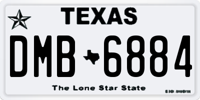 TX license plate DMB6884