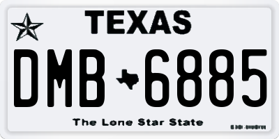 TX license plate DMB6885