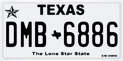 TX license plate DMB6886