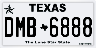 TX license plate DMB6888