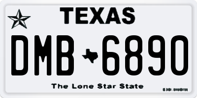 TX license plate DMB6890