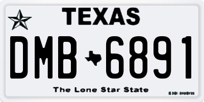 TX license plate DMB6891