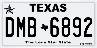 TX license plate DMB6892