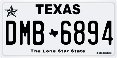 TX license plate DMB6894