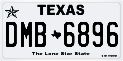 TX license plate DMB6896