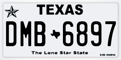 TX license plate DMB6897