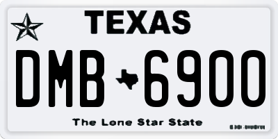 TX license plate DMB6900