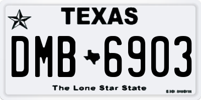 TX license plate DMB6903